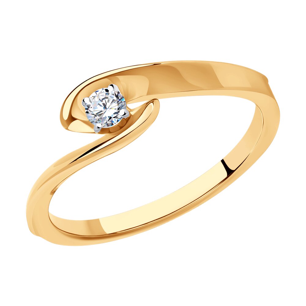 

Кольцо из золота р.  SOKOLOV Diamonds 1012361, бриллиант, 1012361