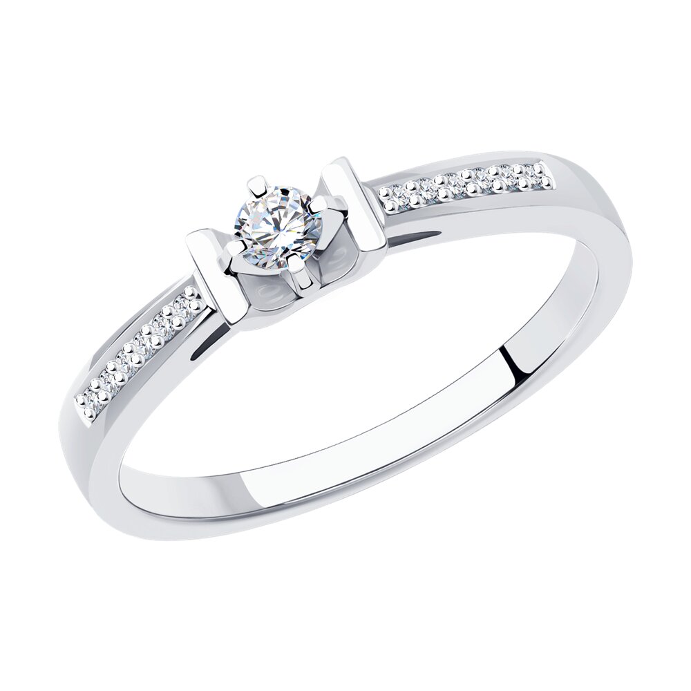 

Кольцо помолвочное из белого золота с бриллиантом р. 16 SOKOLOV Diamonds 1012357-3, 1012357-3