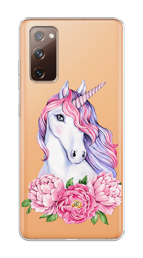 

Чехол на Samsung Galaxy S20 FE "Единорог с пионами", Розовый;белый;зеленый, 2101350-1