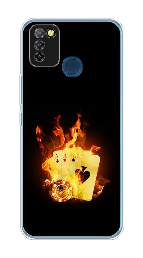 

Чехол Awog на Infinix HOT 10 Lite "Горящие карты", Разноцветный, 3100350-9