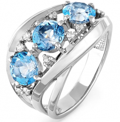 

Кольцо из серебра с фианитом/топазом р. 16 Kabarovsky 11-032-81100, 11-032-81100