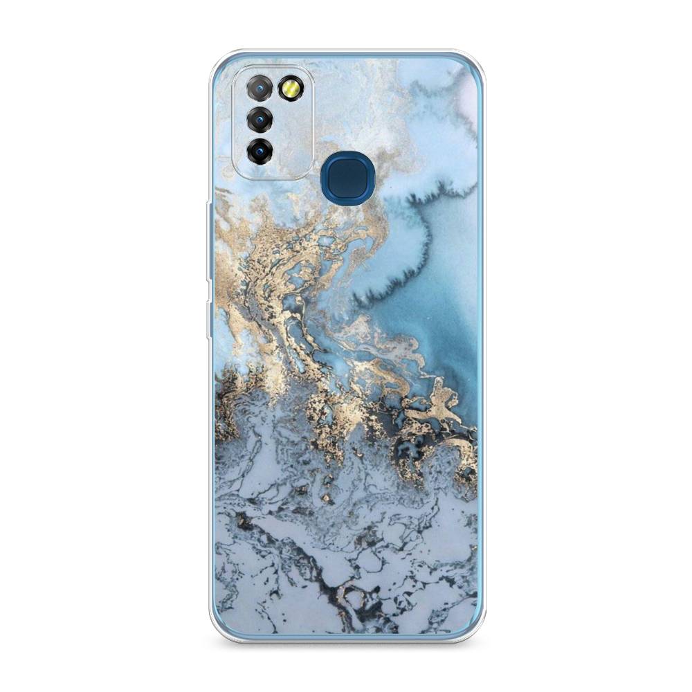 

Чехол Awog на Infinix HOT 10 Lite "Морозная лавина синяя", Разноцветный, 3100350-3