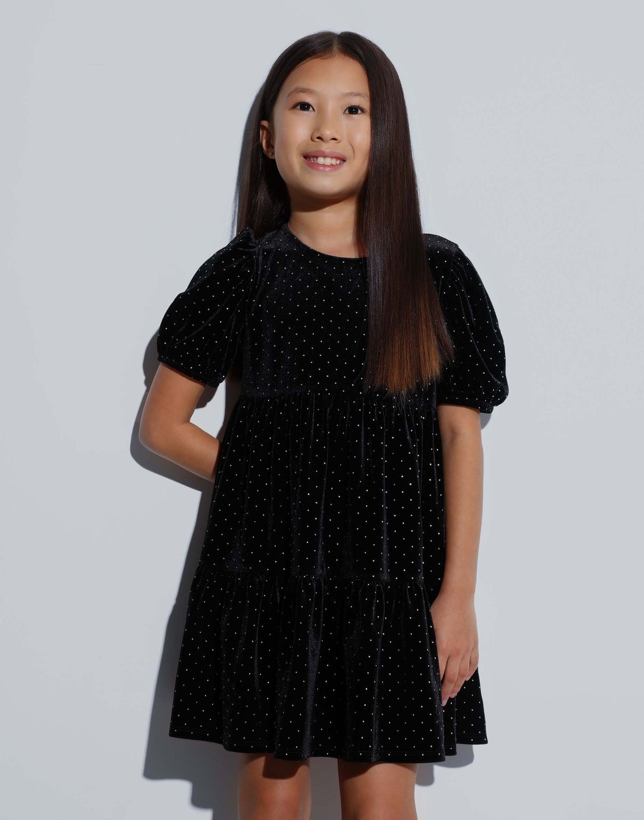 Платье детское Gloria Jeans GDR027831, черный, 140