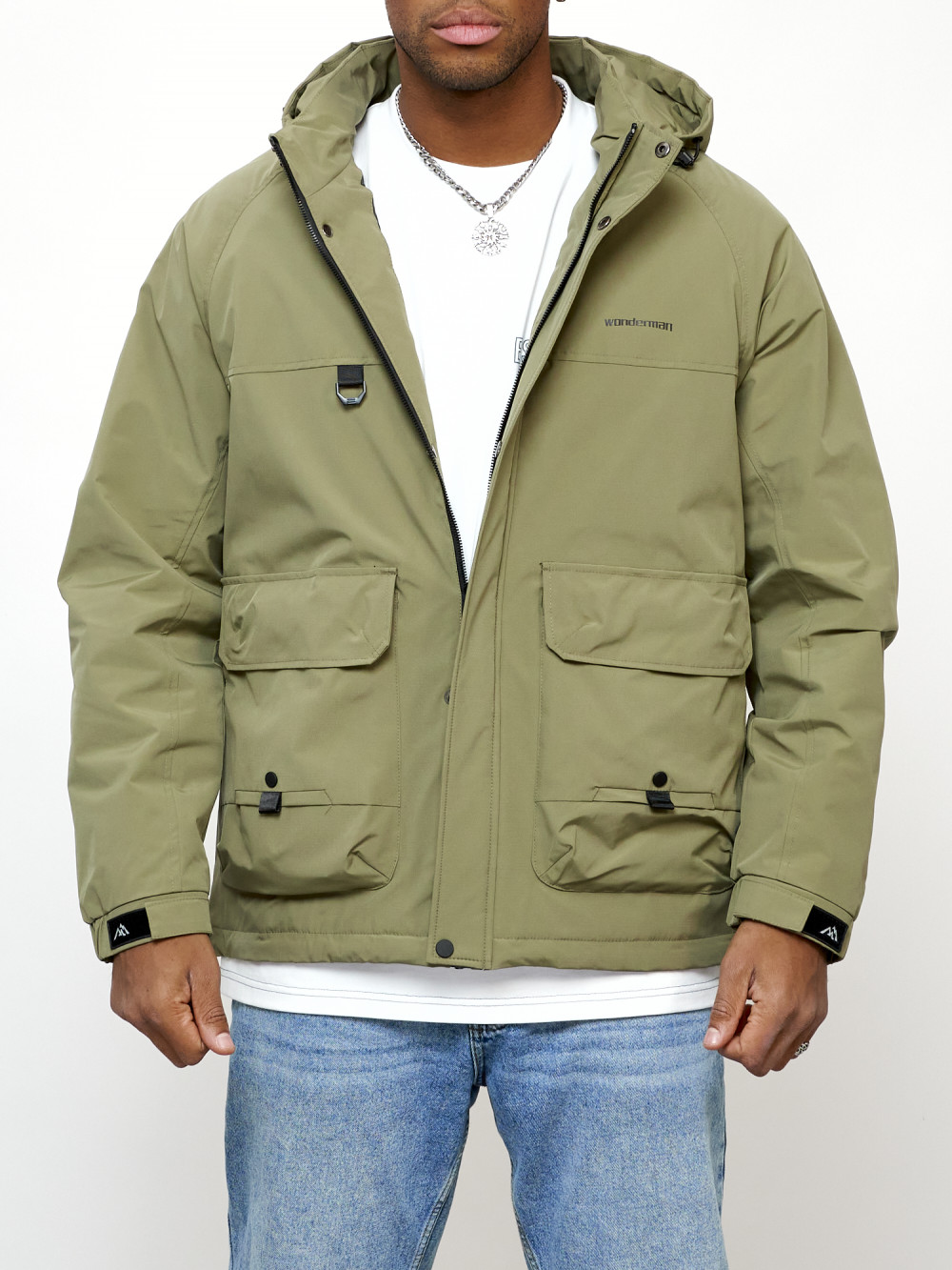 Куртка мужская AD708 зеленая L
