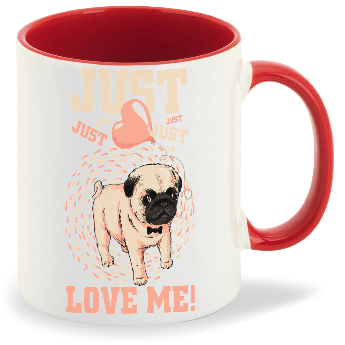 

Кружка CoolPodarok Иллюстрация Сбака jast love me, Иллюстрация Сбака jast love me