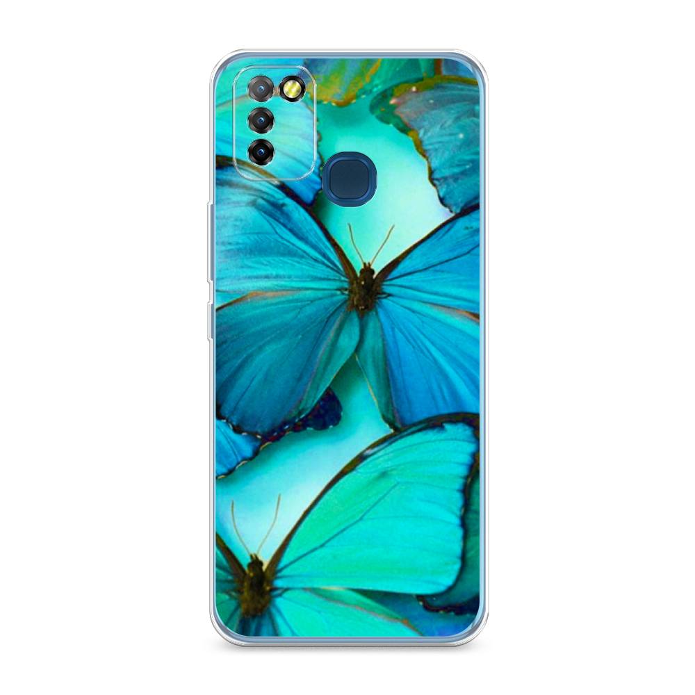 фото Чехол awog "неоновые бабочки" для infinix hot 10 lite