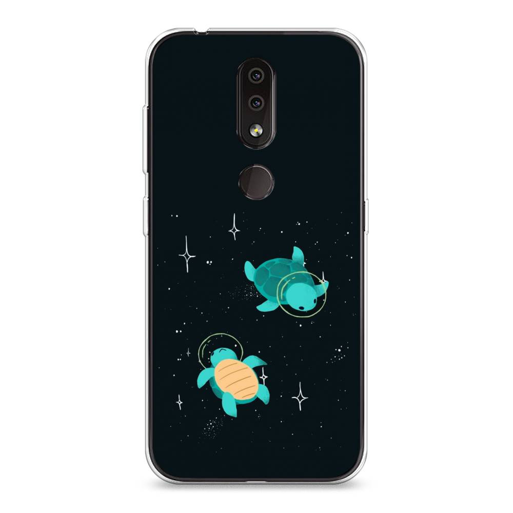 

Чехол Awog на Nokia 4.2 / Нокиа 4.2 "Черепашки космонавты", Черный;синий, 122550-4