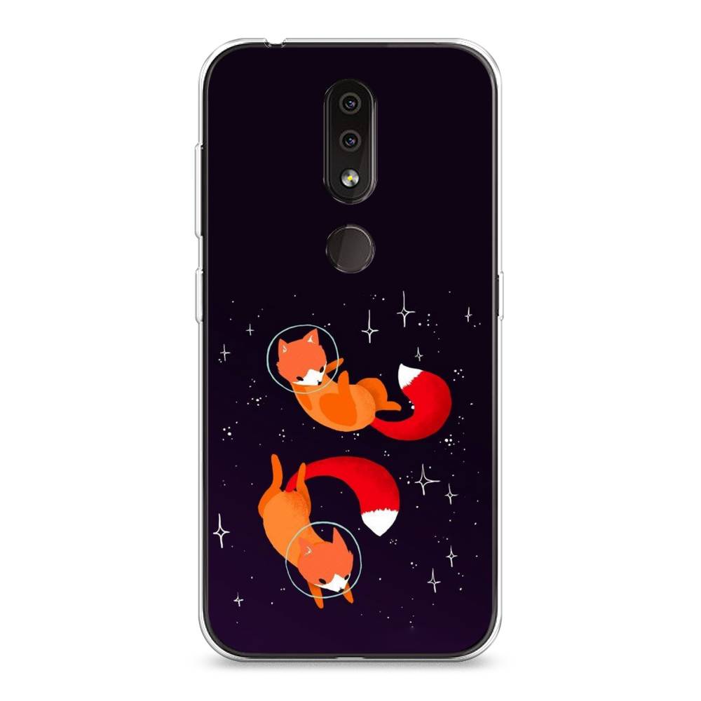 

Чехол Awog на Nokia 4.2 / Нокиа 4.2 "Лисы космонавты", Оранжевый, 122550-4