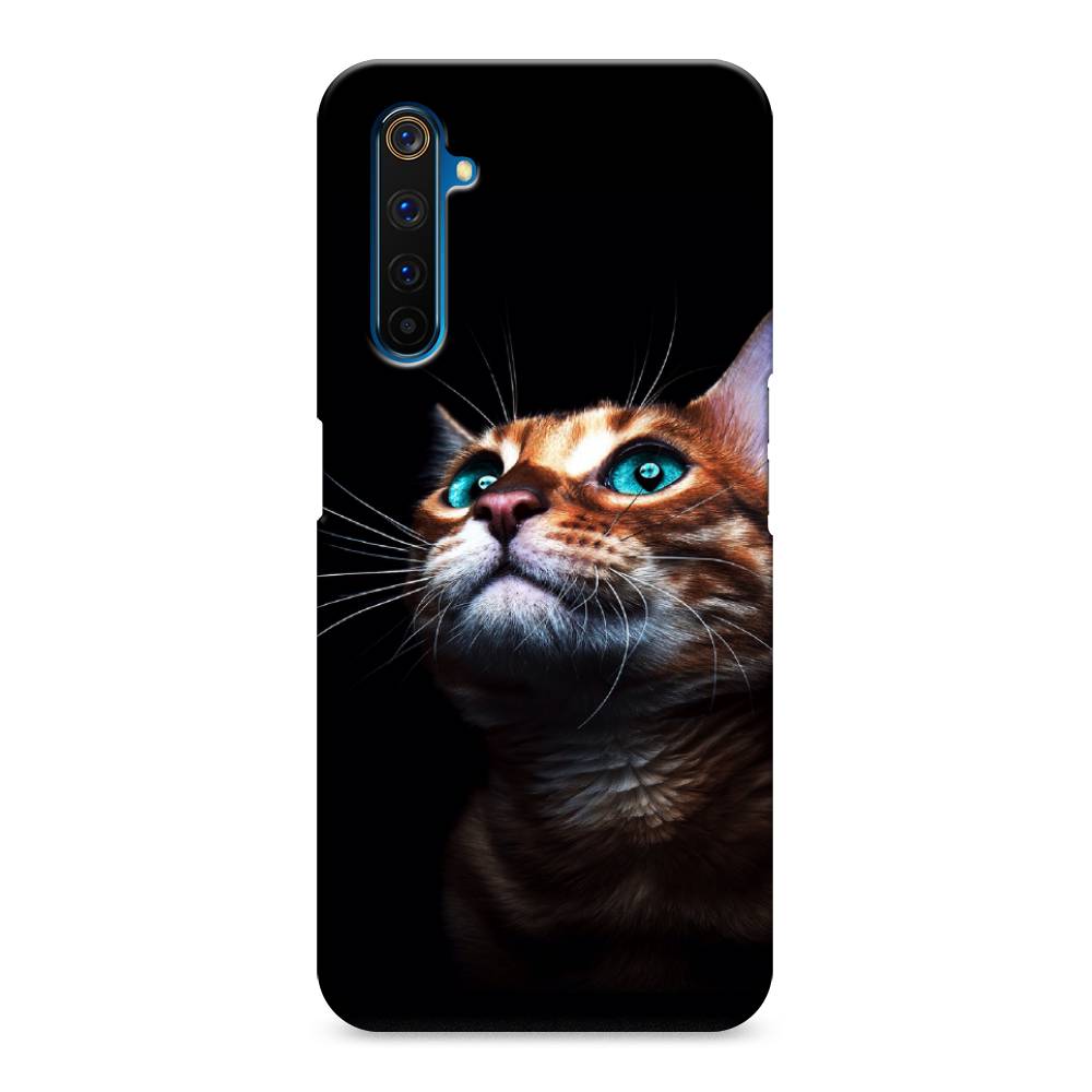 фото Пластиковый чехол "мечтательный кот" на realme 6 pro awog