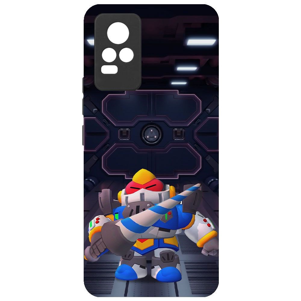 

Чехол-накладка Krutoff Софт Кейс Brawl Stars - Паладин Вольт-Меха для Vivo V21e черный