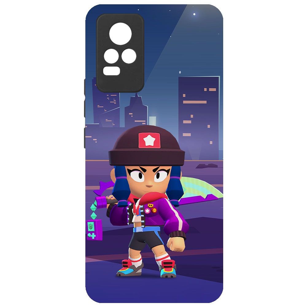 

Чехол-накладка Krutoff Софт Кейс Brawl Stars - Героиня Биби для Vivo V21e черный