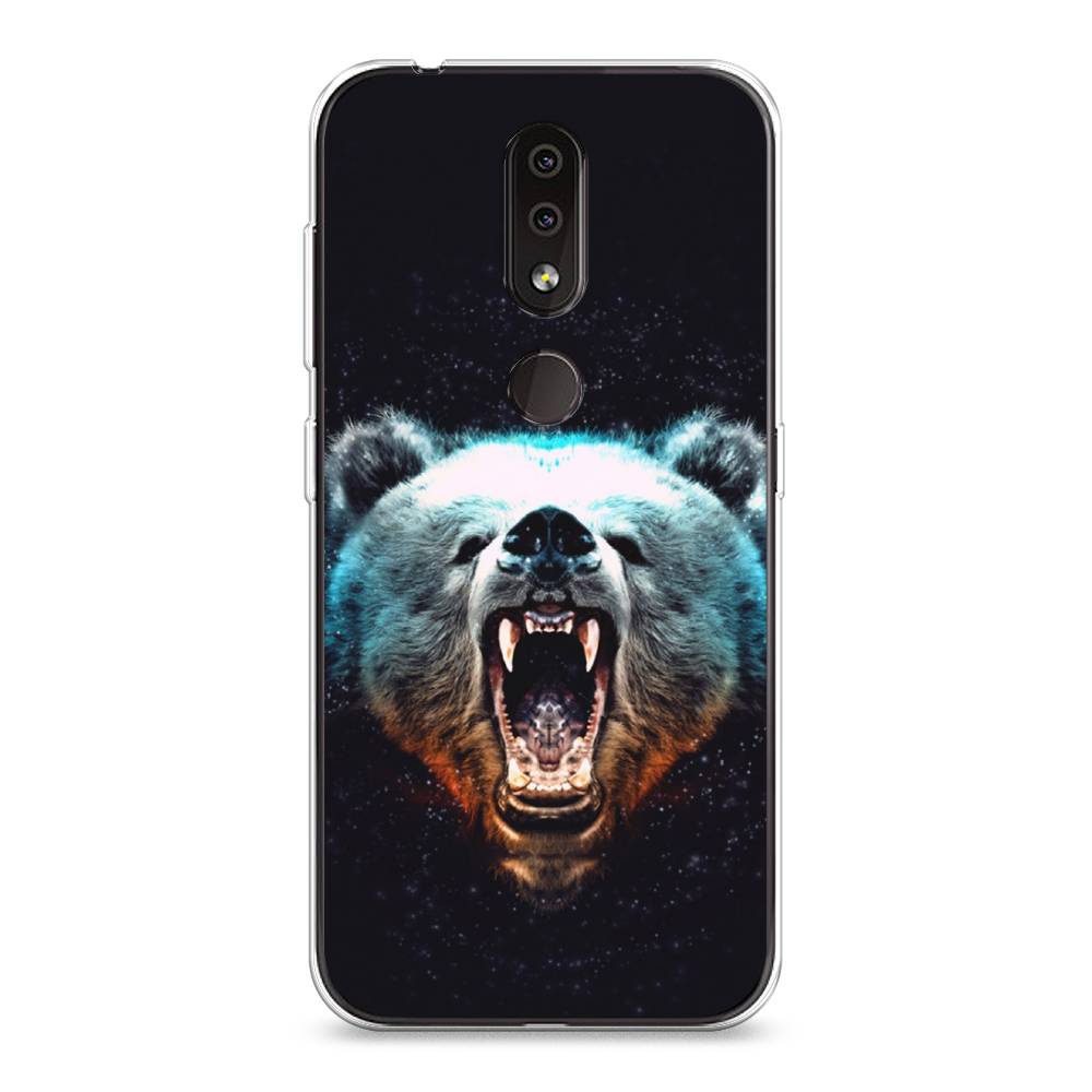 

Чехол Awog на Nokia 4.2 / Нокиа 4.2 "Медведь", Коричневый;голубой;черный, 122550-2