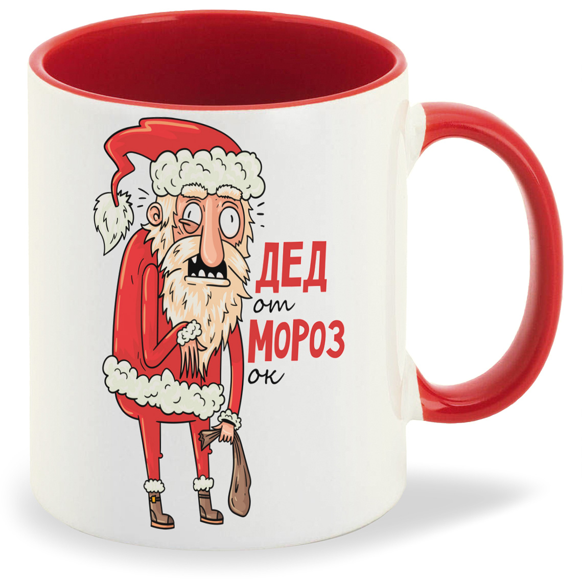 

Кружка CoolPodarok Прикол Новый год Дед Отморозок, Прикол Новый год Дед Отморозок