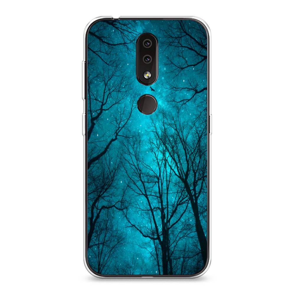 

Чехол Awog на Nokia 4.2 / Нокиа 4.2 "Сказочный лес", Черный;голубой, 122550-4