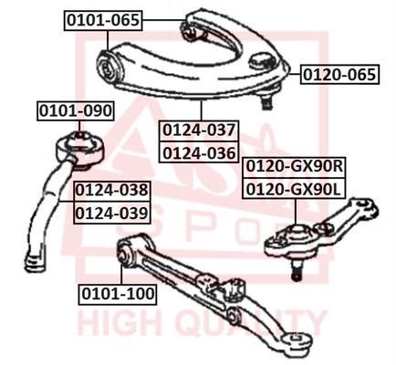 

Рычаг подвески ASVA 0124-037