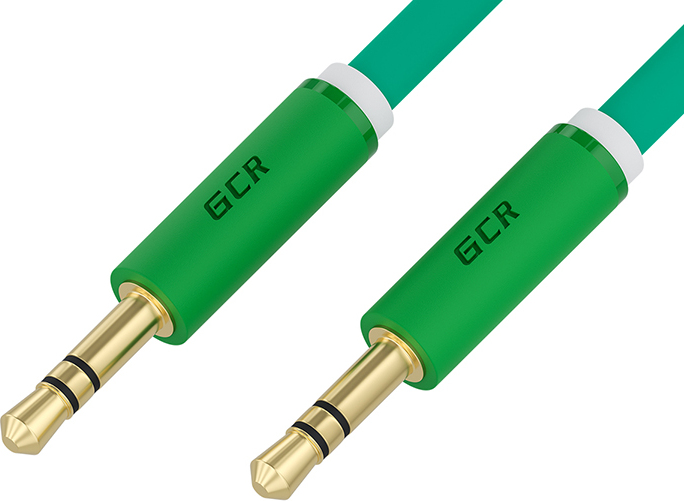 

Кабель AUX GCR GCR-52690 Jack 3.5mm - Jack 3.5mm 1.0m Green, GCR-52690