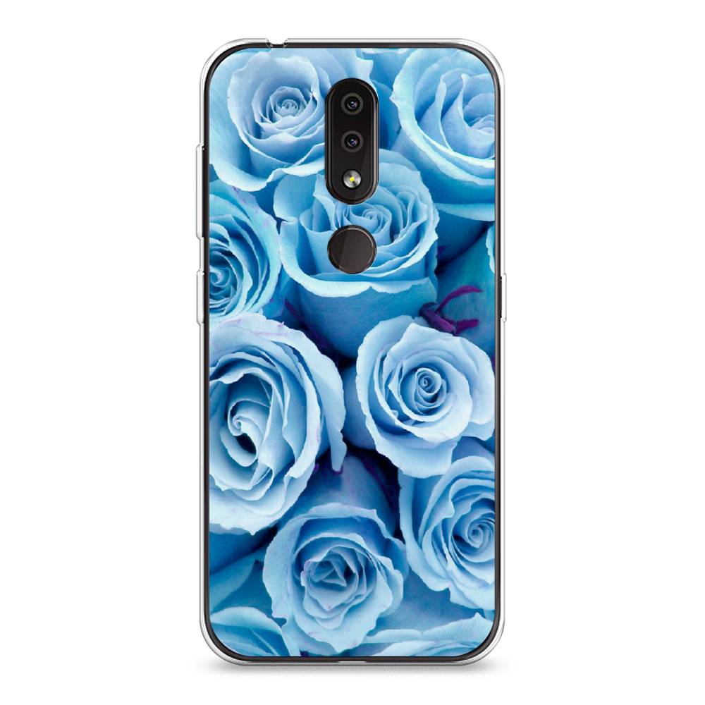 

Чехол Awog на Nokia 4.2 / Нокиа 4.2 "Лазурные розы", Голубой, 122550-8