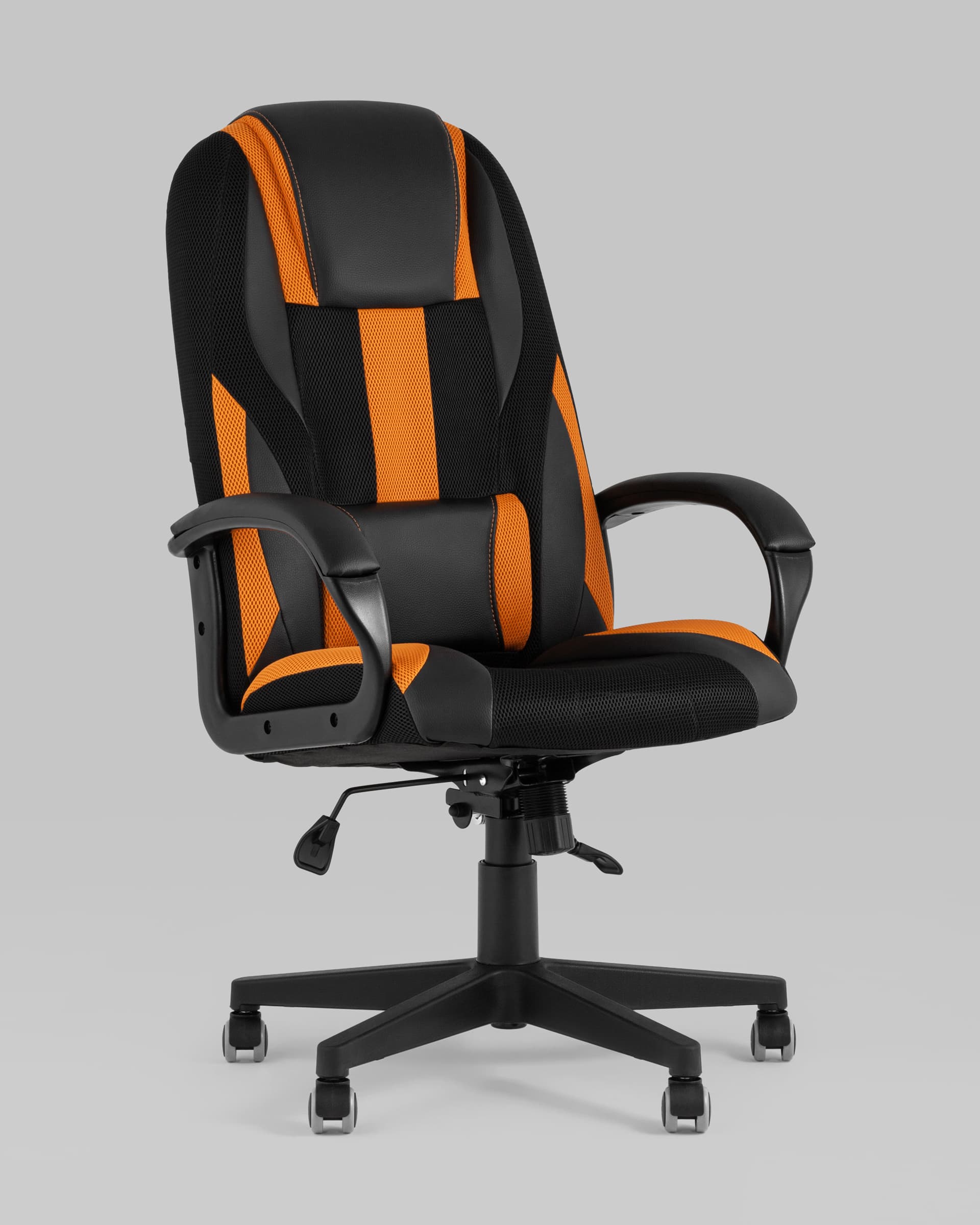 фото Кресло игровое topchairs st-cyber 9 черный/оранжевый stool group