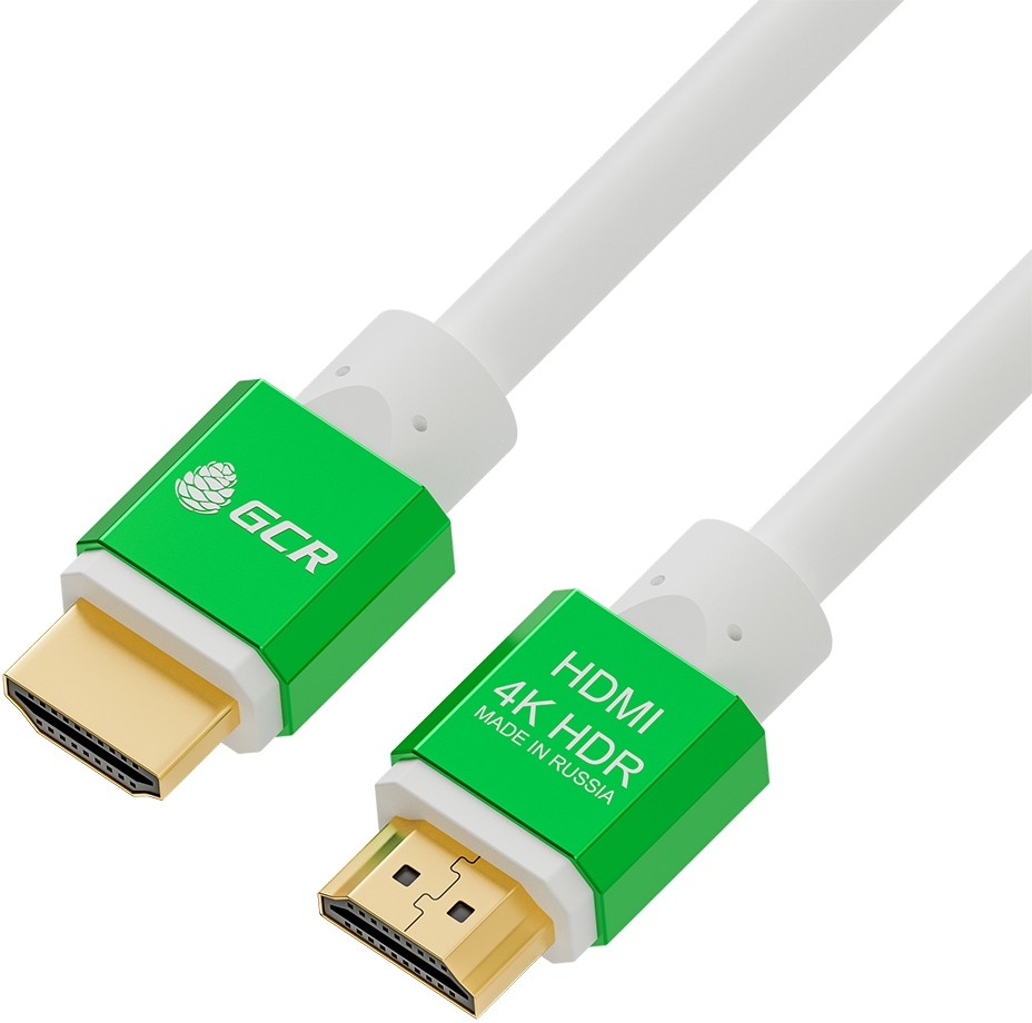 фото Кабель gcr gcr-51293 hdmi 2.0 3m white/green