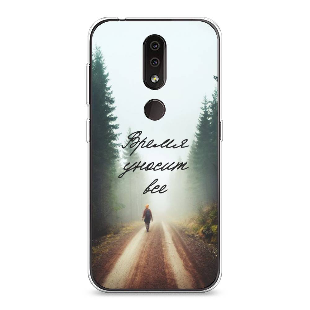

Чехол Awog на Nokia 4.2 / Нокиа 4.2 "Время уносит все", Зеленый;коричневый;белый, 122550-6