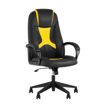 фото Кресло игровое topchairs st-cyber 8 черный/желтый эко.кожа крестовина пластик stool group
