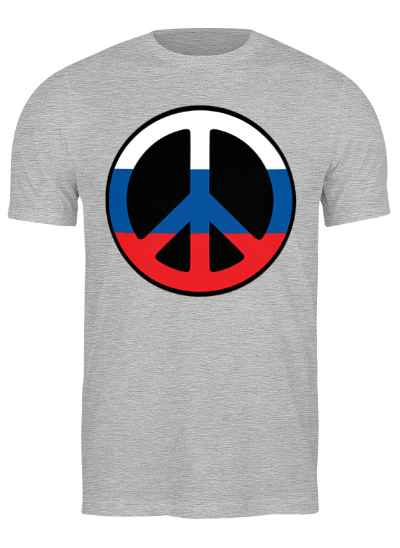 

Футболка мужская Printio Russian pacifist серая 3XL, Серый, Russian pacifist