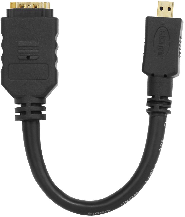 фото Кабель cbr cb 235 microhdmi - hdmi 0.15m black