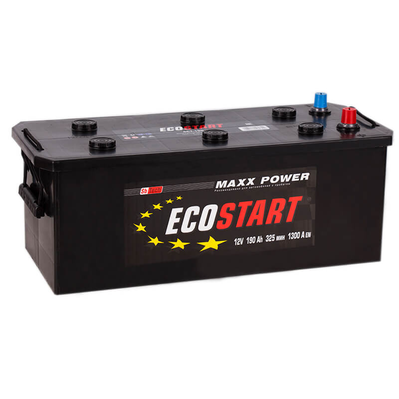 фото Аккумулятор ecostart 190 euro 1300a 513х222х217