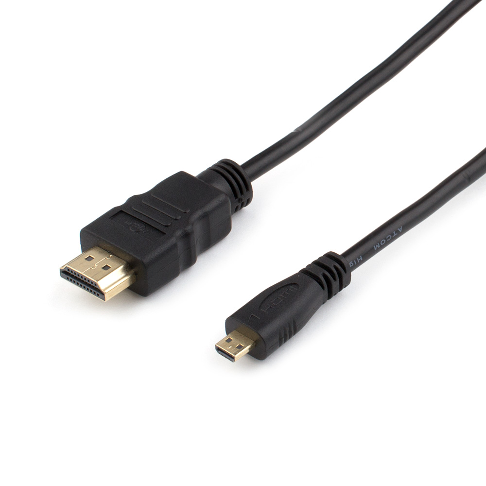 фото Кабель atcom ат15268 hdmi - microhdmi 2m black