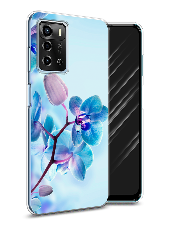 

Чехол Awog на ZTE Blade A72 / ЗТЕ Блэйд A72 "Голубая орхидея", Разноцветный, 135450-8