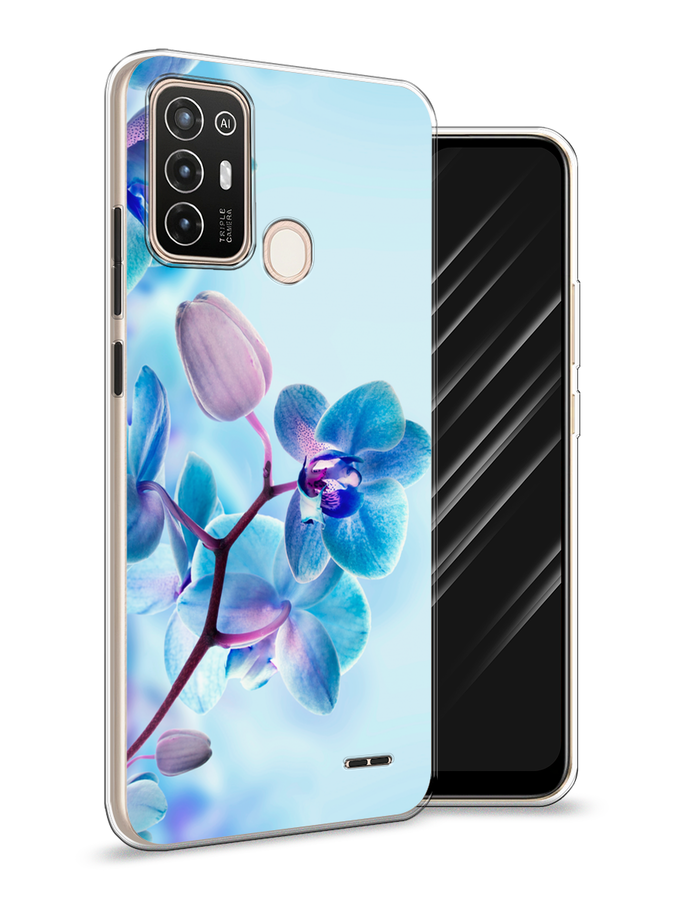 

Чехол Awog на ZTE Blade A52 / ЗТЕ Блэйд A52 "Голубая орхидея", Разноцветный, 136250-8