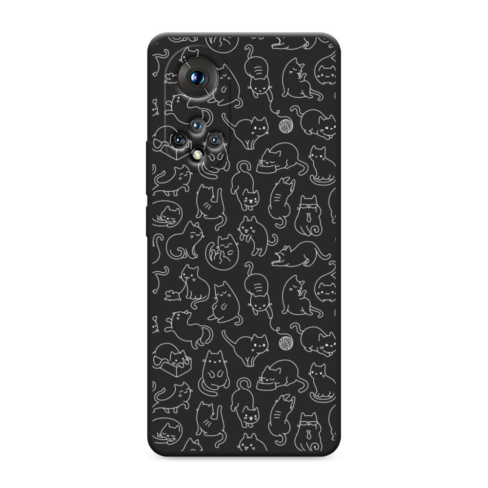 

Чехол Awog на Huawei Nova 9 "Шкодливые котики", Черный;белый;серый, 6106152-1