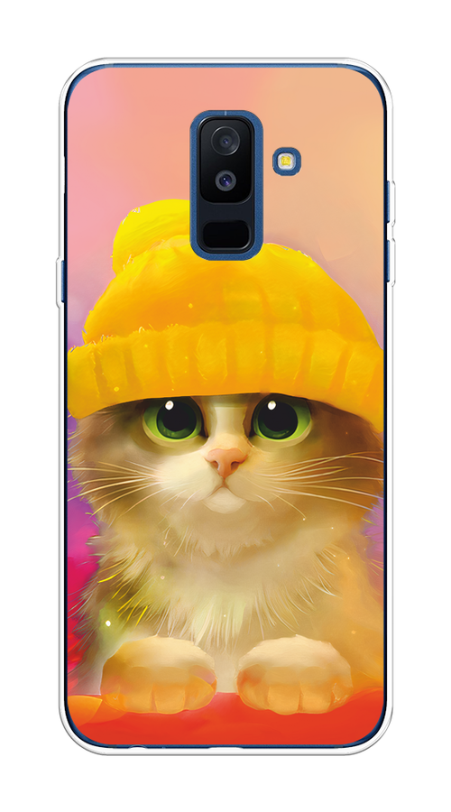 

Чехол Awog на Samsung Galaxy A6 + "Котенок в желтой шапке", Желтый, 26050-2