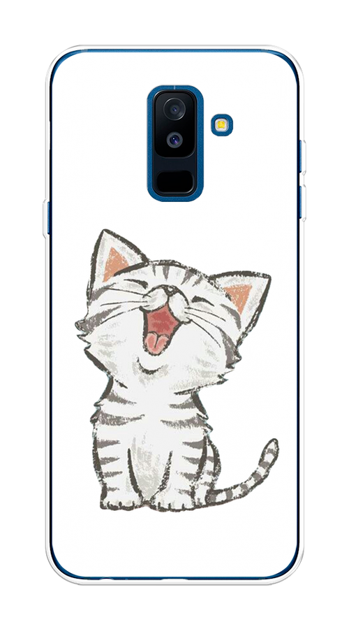 

Чехол Awog на Samsung Galaxy A6 + "Котенок рисованный", Серый;белый, 26050-1