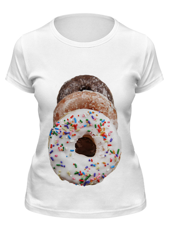 

Футболка женская Printio Donuts белая L, Белый, Donuts