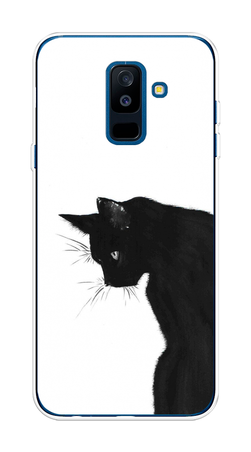 

Чехол Awog на Samsung Galaxy A6 + "Black cat", Черный;белый, 26050-1