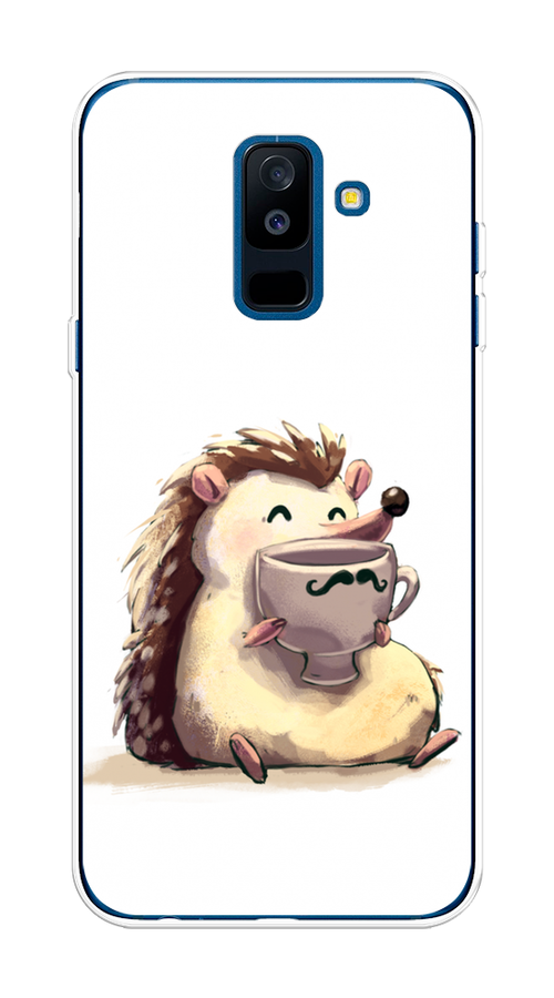 

Чехол Awog на Samsung Galaxy A6 + "Еж кофеман", Белый;коричневый;бежевый, 26050-10