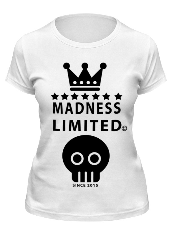

Футболка женская Printio Madness белая M, Белый, Madness
