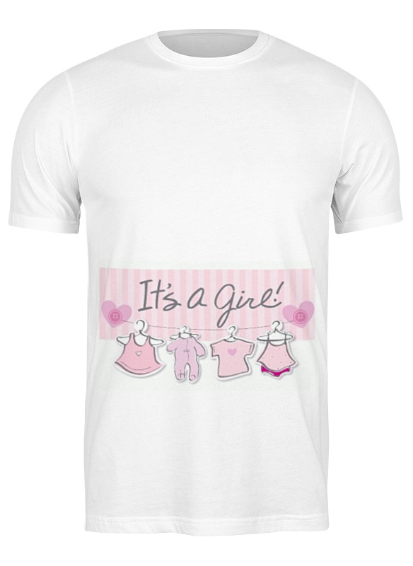 

Футболка мужская Printio It's a girl белая L, Белый, It's a girl