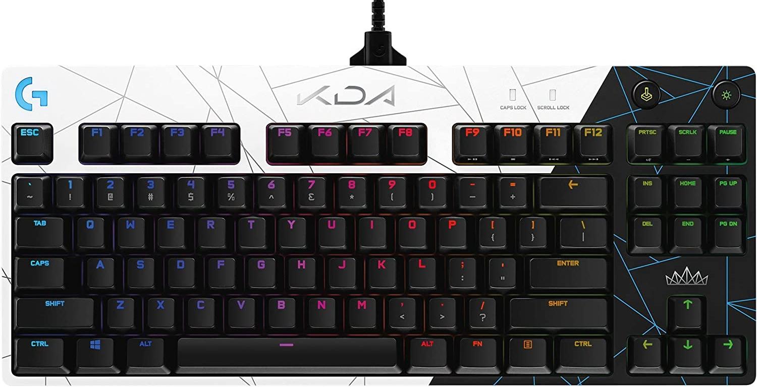 Проводная игровая клавиатура Logitech K/DA Keyboard Pro белый, черный (1470821)