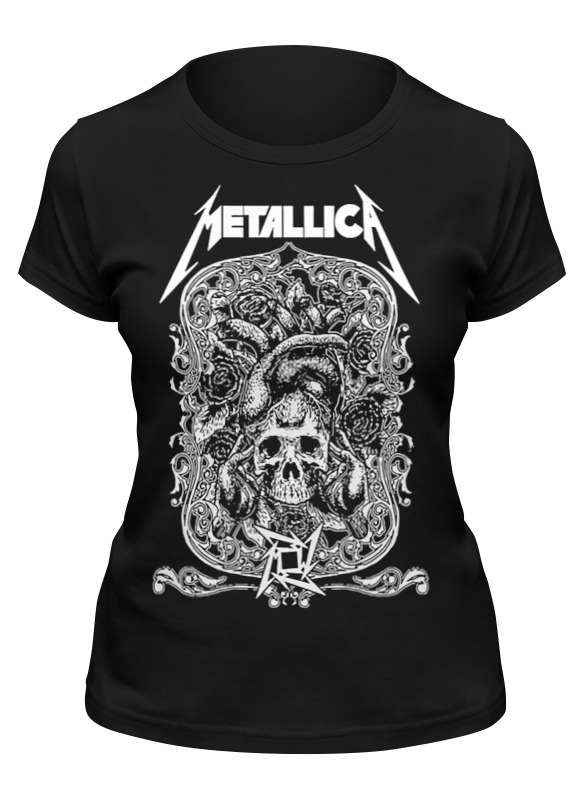 

Футболка женская Printio Metallica черная M, Черный, Metallica