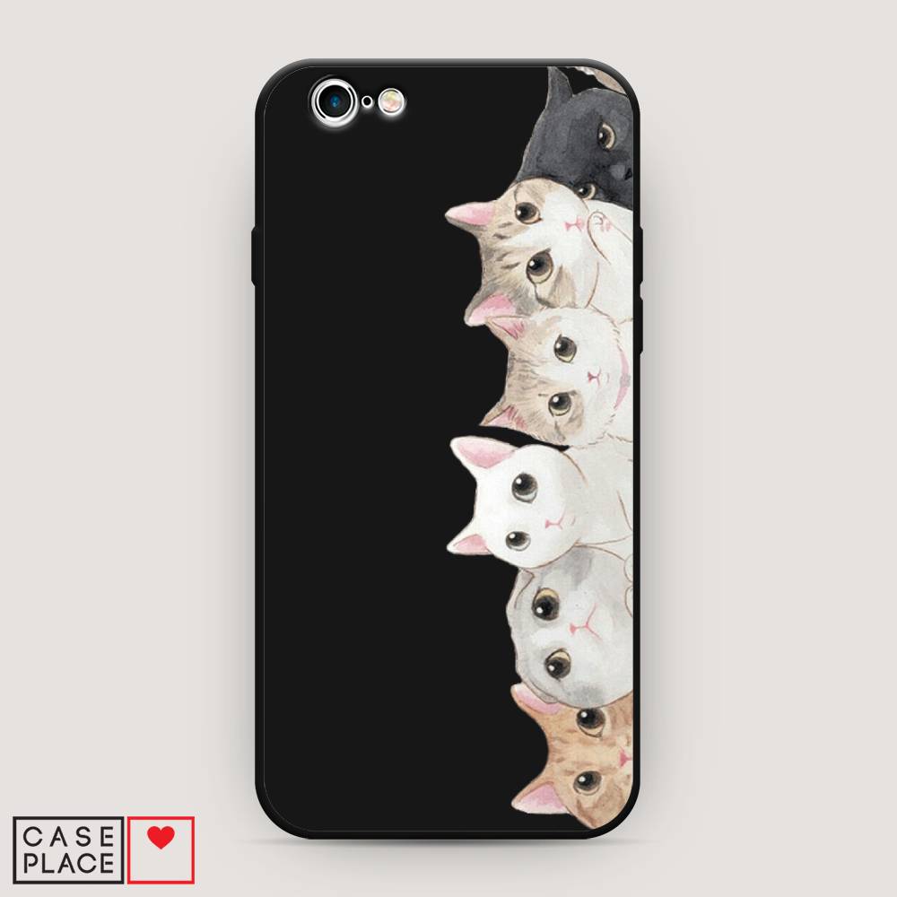 

Матовый силиконовый чехол "Котики" на Apple iPhone 6S, Котики