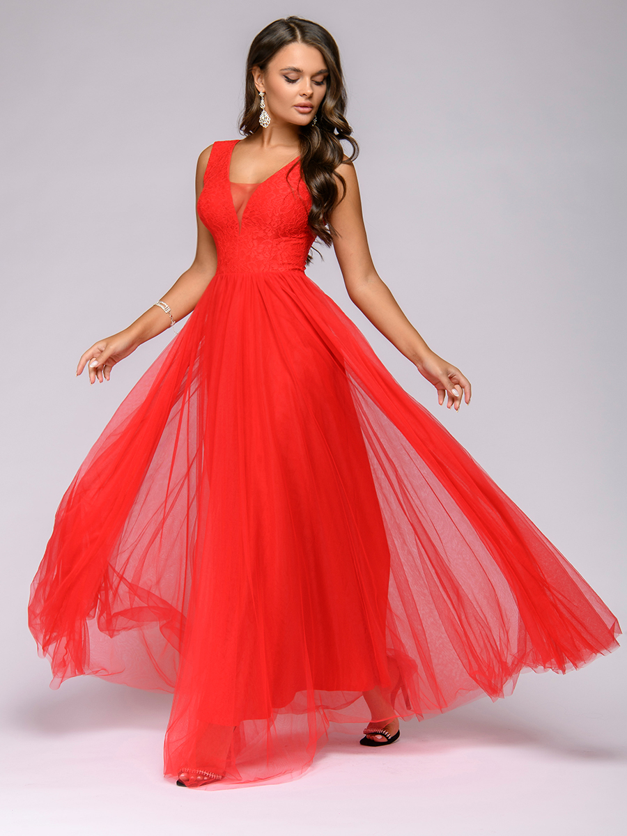 фото Платье женское 1001dress 0122001-01991 красное 46 ru