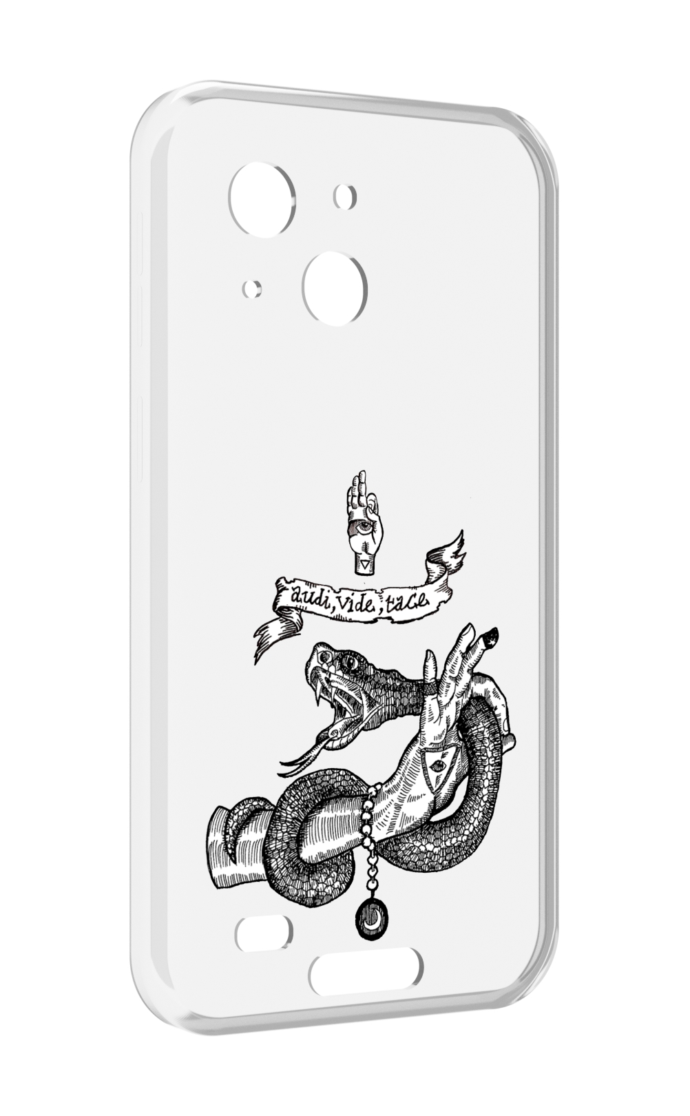 

Чехол MyPads змея на руке рисунок для Oukitel WP20 / WP20 Pro, Прозрачный, Tocco