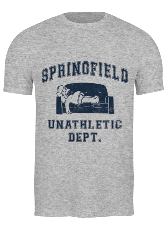 

Футболка мужская Printio Springfield unathletic dept серая XL, Springfield unathletic dept