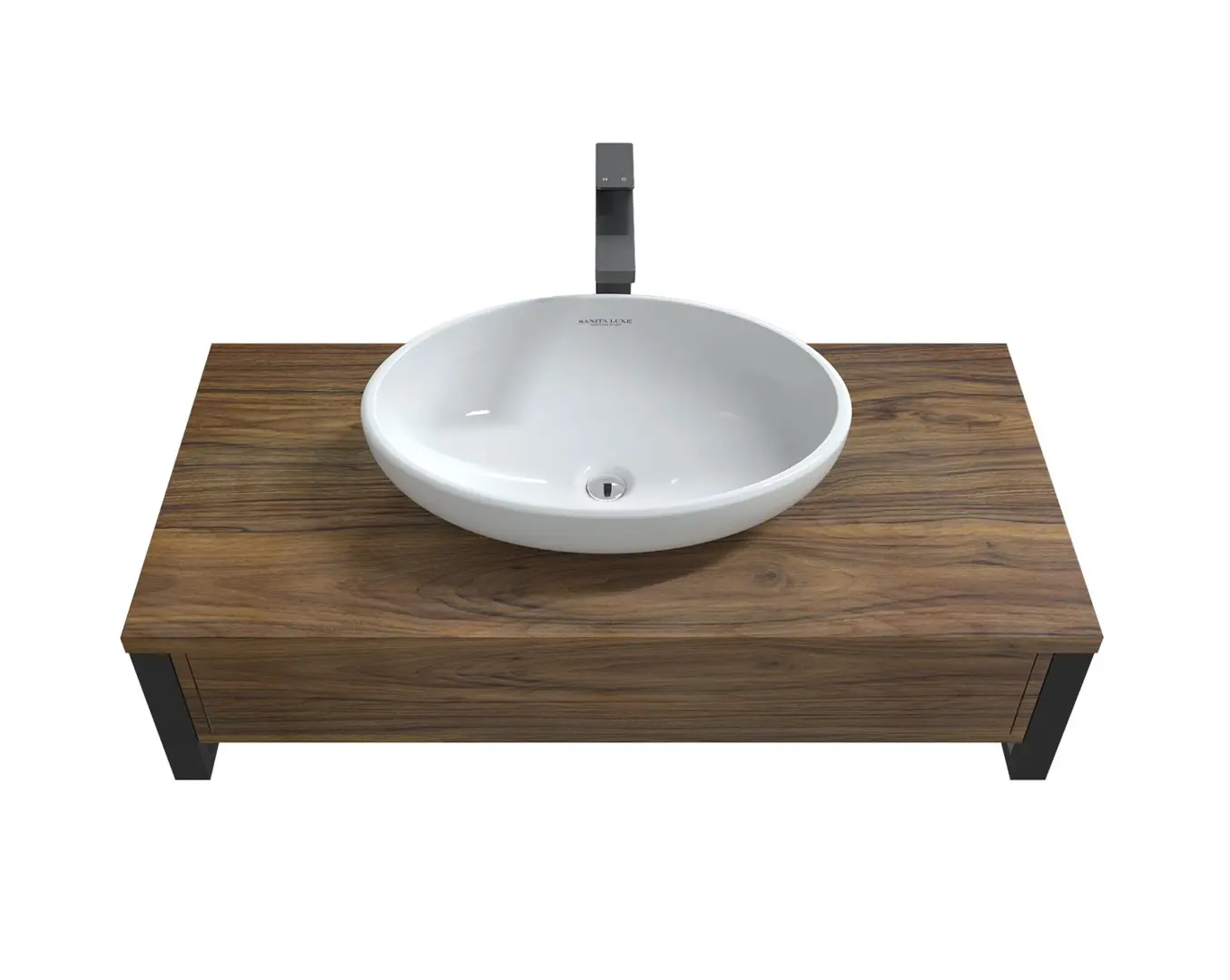 

Консоль под раковину 1Marka Urban 100П 1В.Я с ящиком 100x23 см цвет орех, Коричневый