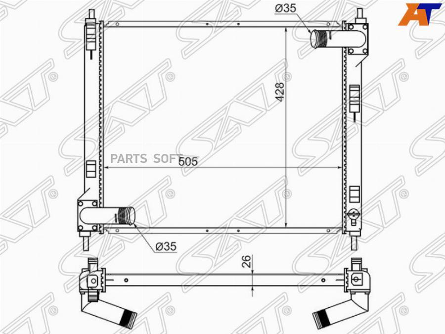 

Радиатор Nissan Juke Mr16 11- Sat Ns0015 SAT NS0015