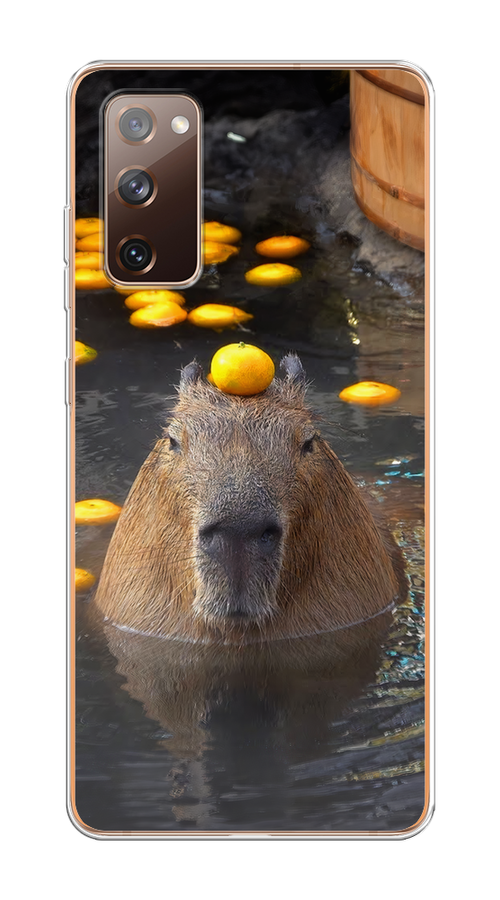 

Чехол на Samsung Galaxy S20 FE "Капибара отдыхает", Коричневый;оранжевый;серый, 2101350-1