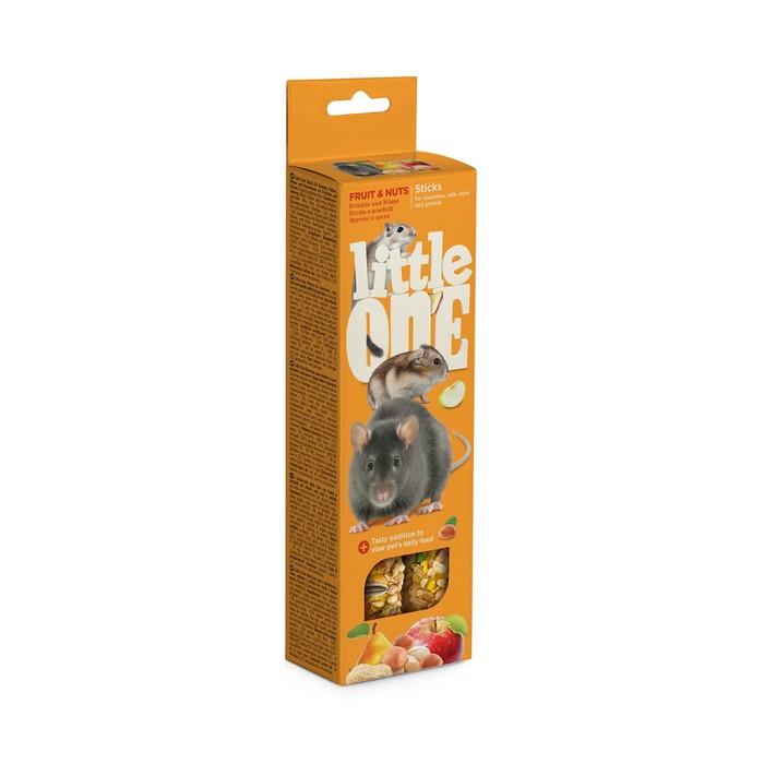 

Лакомство для хомяков Little One Палочки с фруктами и орехами, 2 х 60 г