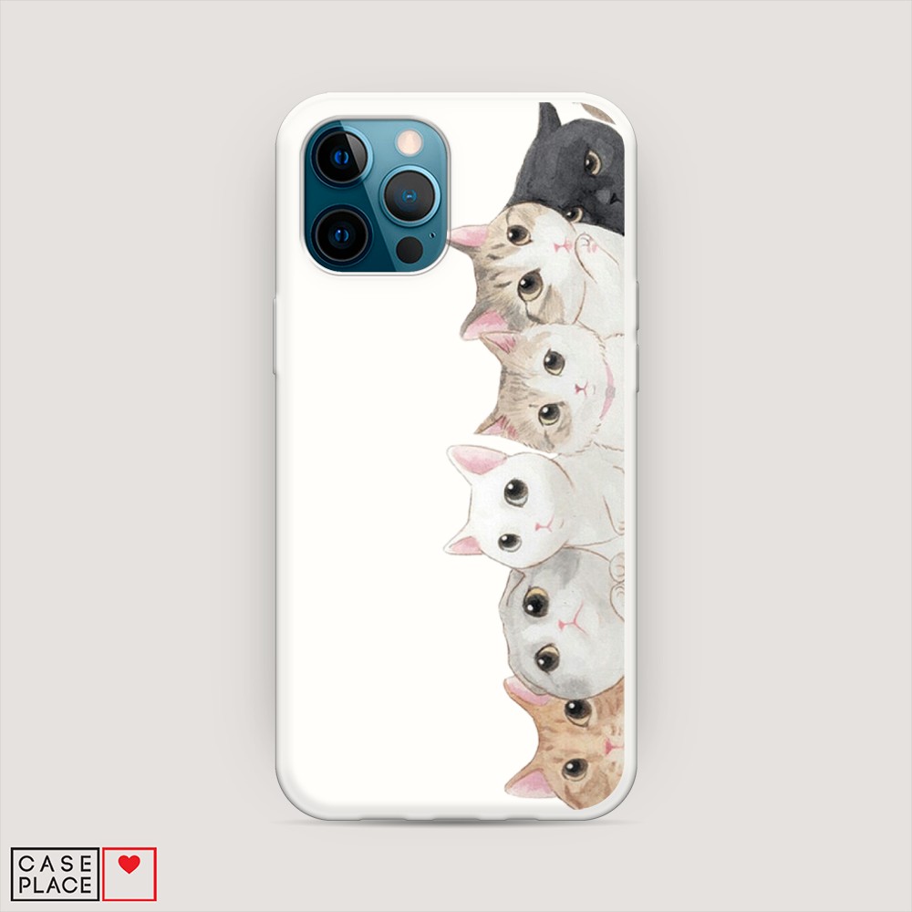 

Матовый силиконовый чехол "Котики" на Apple iPhone 12 Pro, Котики